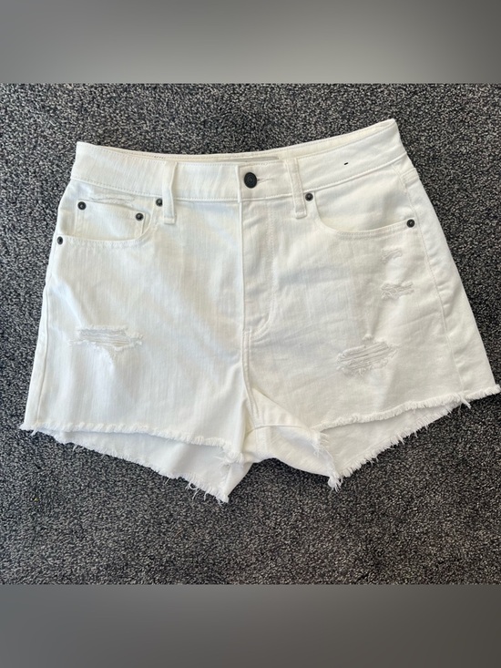 Abercrombie & Fitch Pants - Abercrombie & Fitch White Distressed High-Rise Denim Shorts